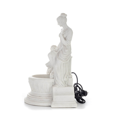 Venus & Cupid Fountain 52cm Full Body Statue, Polyester Alabaster Marble Type, Ancient Greece Alabaster 2 - grifon.se 