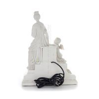 Venus & Cupid Fountain 52cm Full Body Statue, Polyester Alabaster Marble Type, Ancient Greece Alabaster 3 - grifon.se 