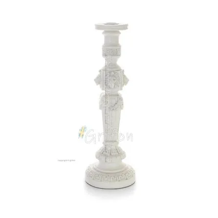 Candle holder 30cm Polyester alabaster marble type, Modern Decorative Alabaster 1 - grifon.se 