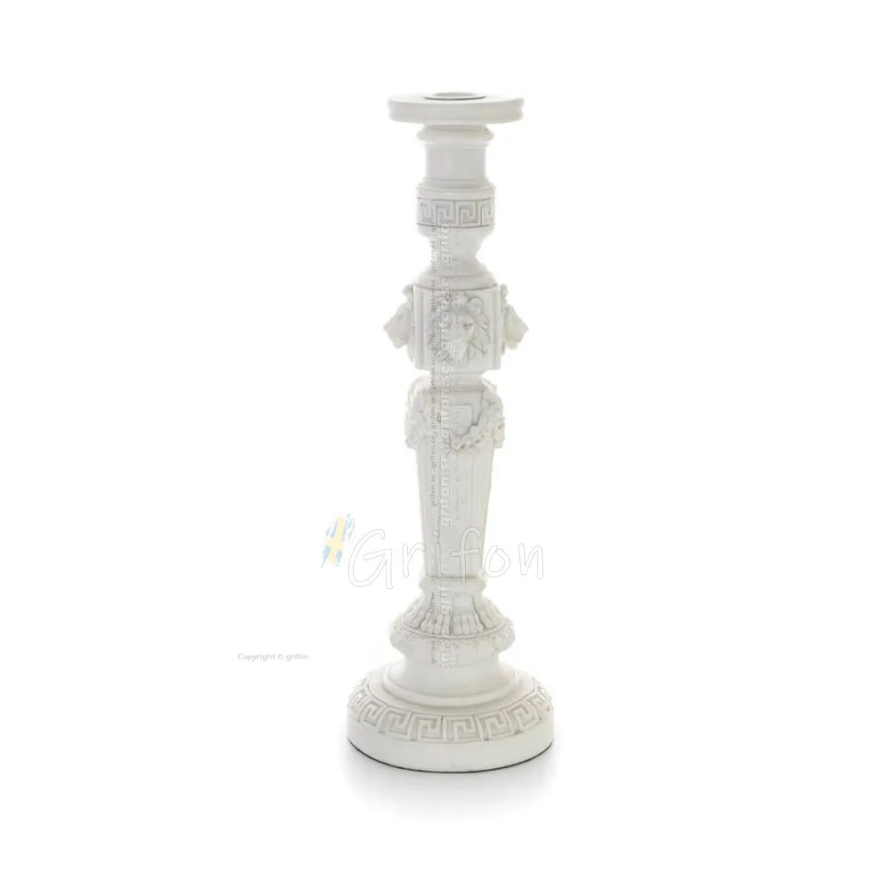 Candle holder 30cm Polyester alabaster marble type, Modern Decorative Alabaster 1 - grifon.se 