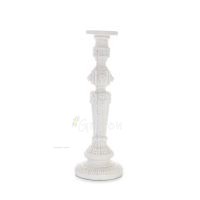 Ljusstake 40,5cm Alabast av polyestermarmortyp, Modern Dekorativ Alabaster 2 - grifon.se 