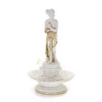 Paddor i snÃ¤ckor 37,5 cm staty, marmortyp polyester alabast, groda Alabaster 1 - grifon.se 