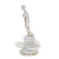 Paddor i snÃ¤ckor 37,5 cm staty, marmortyp polyester alabast, groda Alabaster 2 - grifon.se 