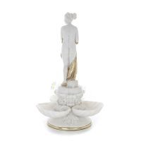 Paddor i snÃ¤ckor 37,5 cm staty, marmortyp polyester alabast, groda Alabaster 3 - grifon.se 