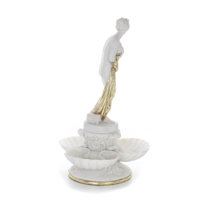 Paddor i snÃ¤ckor 37,5 cm staty, marmortyp polyester alabast, groda Alabaster 4 - grifon.se 