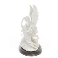 Cupid and Psyche: Overcoming Obstacles to Love 36cm Full Body Statue, Polyester Alabaster Marble Type, Ancient Greece Alabaster 