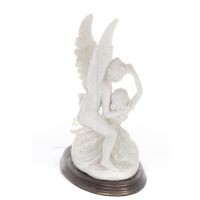 Amor och psyke: Ã¶vervinner hinder fÃ¶r kÃ¤rlek 36 cm helkroppsstaty, polyesteralabastmarmortyp, antikens Grekland Alabaster 4 - gr