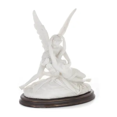 Amor och psyke: övervinner hinder för kärlek 36 cm helkroppsstaty, polyesteralabastmarmortyp, antikens Grekland Alabaster 5 - gr