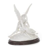 Amor och psyke: Ã¶vervinner hinder fÃ¶r kÃ¤rlek 36 cm helkroppsstaty, polyesteralabastmarmortyp, antikens Grekland Alabaster 5 - gr