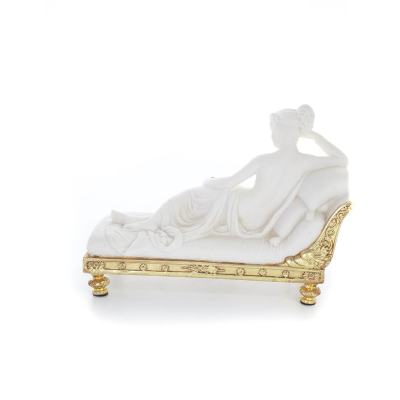 Paulina Borghese som Aphrodite aka Sleeping Beauty 19,5 cm helkroppsstaty, Polyester Alabaster Marble Type Alabaster 3 - grifon.