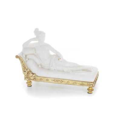 Paulina Borghese as Aphrodite aka Sleeping Beauty 19.5cm Full Body Statue, Polyester Alabaster Marble Type Alabaster 5 - grifon.