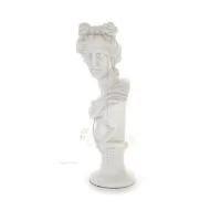 Apollo or Apollonas, the god of music, light, and protector of the arts, 30cm bust made from alabaster, ancient Greece Alabaster