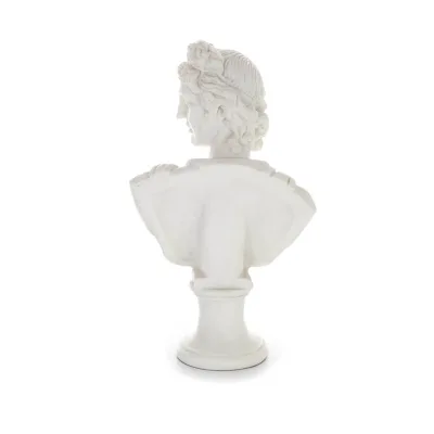 Apollon eller Apollonas, guden for musik, ljus och beskyddare av konsten, 30cm byst tillverkad av alabaster, antika Grekland Ala