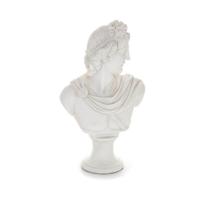 Apollo or Apollonas, the god of music, light, and protector of the arts, 30cm bust made from alabaster, ancient Greece Alabaster