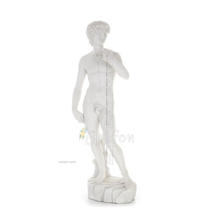 David: Den älskade, profeten, musiker, poet 46,5 cm helkroppsstaty, typ av polyesteralabastmarmor, kristen Alabaster 1 - grifon.