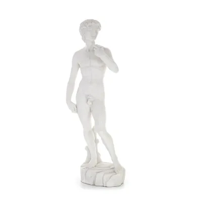 David: Den älskade, profeten, musiker, poet 46,5 cm helkroppsstaty, typ av polyesteralabastmarmor, kristen Alabaster 1 - grifon.