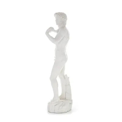 David: Den älskade, profeten, musiker, poet 46,5 cm helkroppsstaty, typ av polyesteralabastmarmor, kristen Alabaster 2 - grifon.