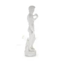 David: Den älskade, profeten, musiker, poet 46,5 cm helkroppsstaty, typ av polyesteralabastmarmor, kristen Alabaster 4 - grifon.