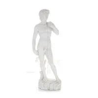 David: Den älskade, profeten, musiker, poet 46,5 cm helkroppsstaty, typ av polyesteralabastmarmor, kristen Alabaster 5 - grifon.