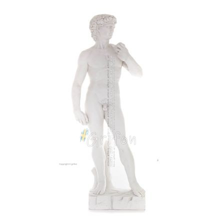 David, David: Den älskade, profeten, musiker, poet 137 cm helkroppsstaty, typ av polyesteralabastmarmor, kristen Alabaster 1 - g
