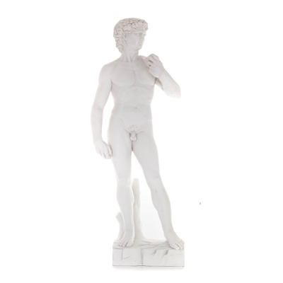 David, David: The Beloved, Prophet, Musician, Poet 137cm Full Body Statue, Polyester Alabaster Marble Type, Christian Alabaster 