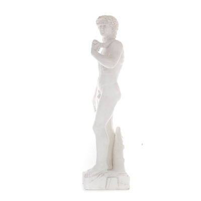 David, David: Den Ã¤lskade, profeten, musiker, poet 137 cm helkroppsstaty, typ av polyesteralabastmarmor, kristen Alabaster 2 - g