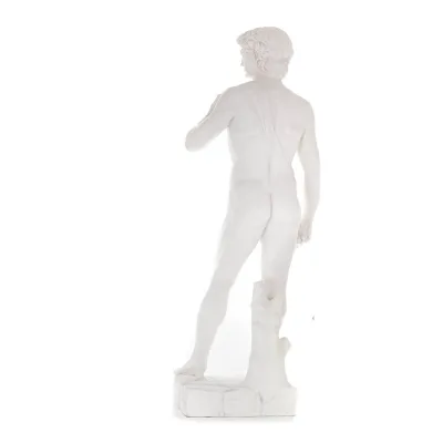 David, David: The Beloved, Prophet, Musician, Poet 137cm Full Body Statue, Polyester Alabaster Marble Type, Christian Alabaster 
