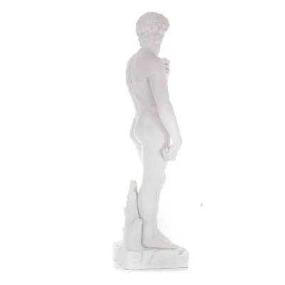 David, David: Den älskade, profeten, musiker, poet 137 cm helkroppsstaty, typ av polyesteralabastmarmor, kristen Alabaster 4 - g