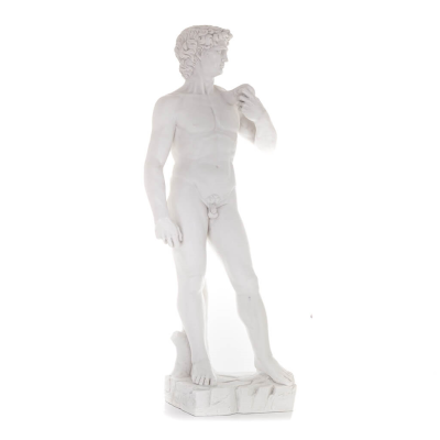 David, David: Den Ã¤lskade, profeten, musiker, poet 137 cm helkroppsstaty, typ av polyesteralabastmarmor, kristen Alabaster 5 - g