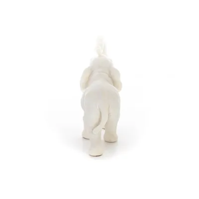 Elefant: symbol för styrka, skydd, visdom och lycka 18x20cm helkroppsstaty, typ polyesteralabastmarmor Alabaster 2 - grifon.se 