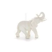 Elefant: symbol för styrka, skydd, visdom och lycka 18x20cm helkroppsstaty, typ polyesteralabastmarmor Alabaster 3 - grifon.se 