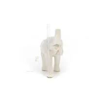 Elephant: symbol of strength, protection, wisdom and good luck 18x20cm Full body statue, Polyester alabaster marble type Alabast