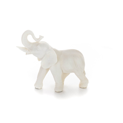 Elefant: symbol fÃ¶r styrka, skydd, visdom och lycka 18x20cm helkroppsstaty, typ polyesteralabastmarmor Alabaster 5 - grifon.se 