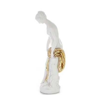 Dotter 39,5 cm helkroppsstaty, alabaster av polyestermarmortyp Alabaster 2 - grifon.se 