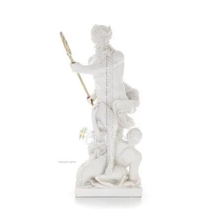 Poseidon: The God of the Sea, Earthquakes, Earth, Storms and Words 46cm Full Body Statue, Polyester Alabaster Marble Type Alabas
