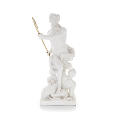 Poseidon: Havets gud, jordbÃ¤vningar, jord, stormar och ord 46 cm helkroppsstaty, typ polyester alabaster marmor Alabaster 1 - gr