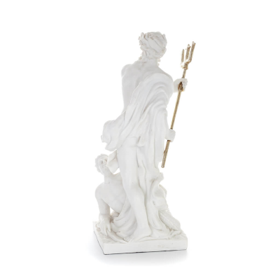 Poseidon: Havets gud, jordbÃ¤vningar, jord, stormar och ord 46 cm helkroppsstaty, typ polyester alabaster marmor Alabaster 3 - gr