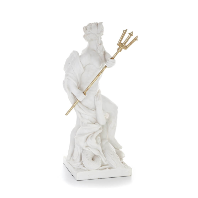 Poseidon: Havets gud, jordbÃ¤vningar, jord, stormar och ord 46 cm helkroppsstaty, typ polyester alabaster marmor Alabaster 4 - gr