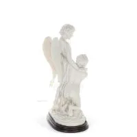 Amor och psyke: övervinner hinder för kärlek 33 cm helkroppsstaty, polyesteralabastmarmortyp, antikens Grekland Alabaster 4 - gr