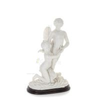 Amor och psyke: Ã¶vervinner hinder fÃ¶r kÃ¤rlek 33 cm helkroppsstaty, polyesteralabastmarmortyp, antikens Grekland Alabaster 5 - gr