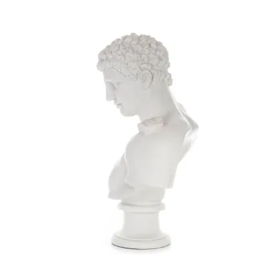 Mercury: The Messenger of the Gods, byst, byst 55 cm alabaster av polyestermarmortyp, antikens Grekland Alabaster 4 - grifon.se 