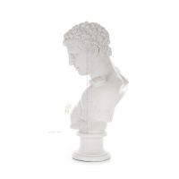 Mercury: The Messenger of the Gods, Bust, bust 55cm Polyester marble-type alabaster, ancient Greece Alabaster 4 - grifon.se 