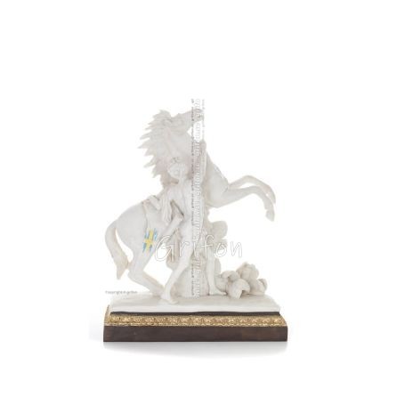 Perseus: Hero of Antiquity, Slayer of Medusa with Pegasus 44.5cm Full Body Statue, Polyester Alabaster Marble Type Alabaster 1 -