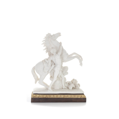 Perseus: Antikens hjÃ¤lte, Slayer of Medusa med Pegasus 44,5 cm helkroppsstaty, Polyester Alabaster Marble Type Alabaster 1 - gri
