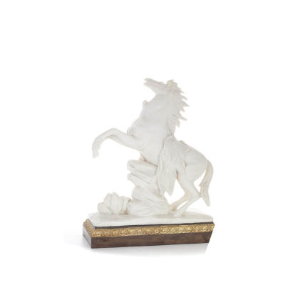 Perseus: Antikens hjÃ¤lte, Slayer of Medusa med Pegasus 44,5 cm helkroppsstaty, Polyester Alabaster Marble Type Alabaster 3 - gri