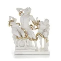 Laocoon: Trojanernas präst, avvisare av den trojanska hästen, 45 cm helkroppsstaty, polyesteralabaster av marmortyp Alabaster 1 