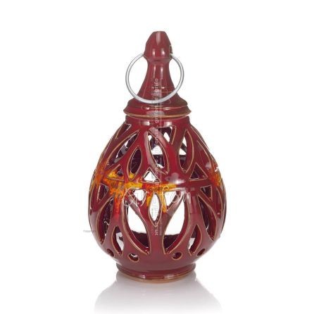 Lantern -C- Polished hanging pear lamp, ceiling or wall, Handmade ceramic Lanterns, Candles 1 - grifon.se