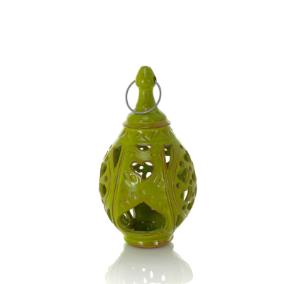 Φανάρι -Β- Φωτιστικό κρεμαστό αχλάδι γυαλομένο, οροφής ή επιτοίχιο, Χειροποίητο κεραμικό Φανάρια, Καντήλια 3 - grifon.se 