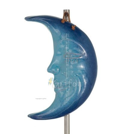 Måne eller måne Symbol som ljus i mörkret, inre kunskap och det absurda glaserade en 23,5x16cm keramik Hänge 1 - grifon.se