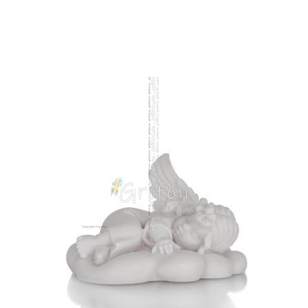 Sleeping Angel on a Cloud 8cm Alabaster Statue, Religious - Spiritual Alabaster 1 - grifon.se
